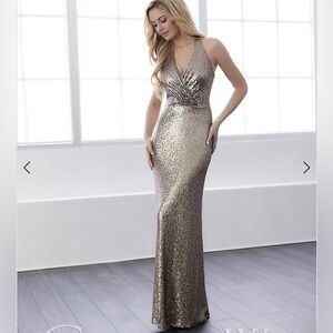 Christina Wu Black Sequin dress